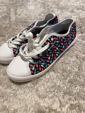 Women's Casual Sneaker with Bowling Pin Print - BRAND NEW!